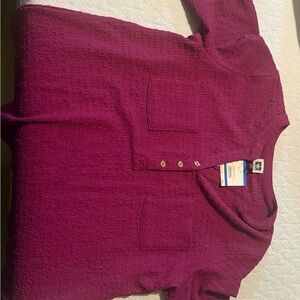 Anne Klein Women's Burgundy Blouse